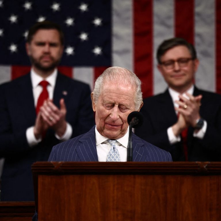 Re Carlo III parla al Congresso USA