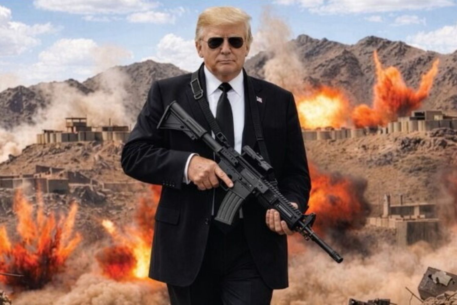 Trump nell'immagine generata dall'intelligenza artificiale pubblicata sul social Truth