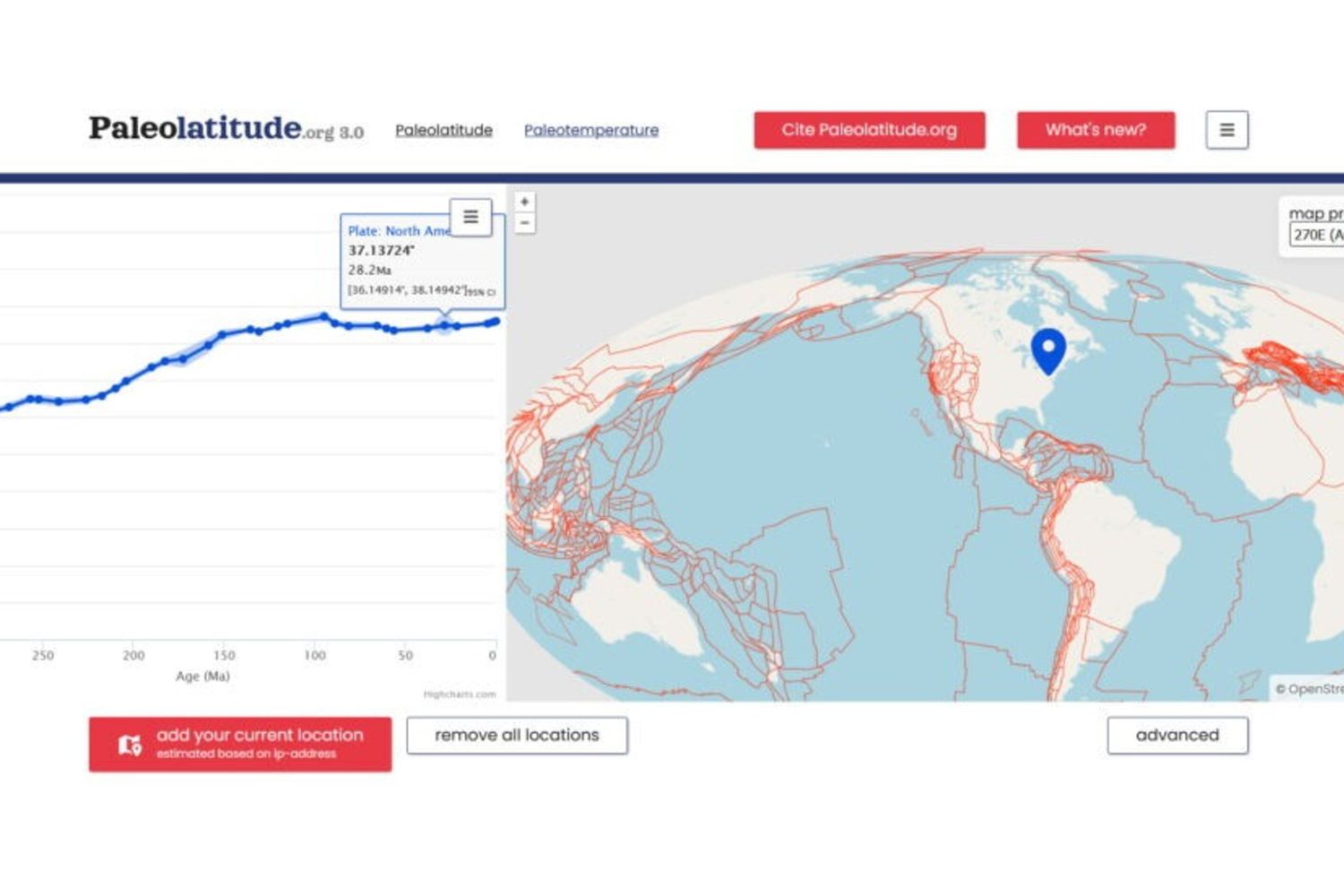 Online una mappa per vedere dove erano le nostre città 320 milioni di anni fa