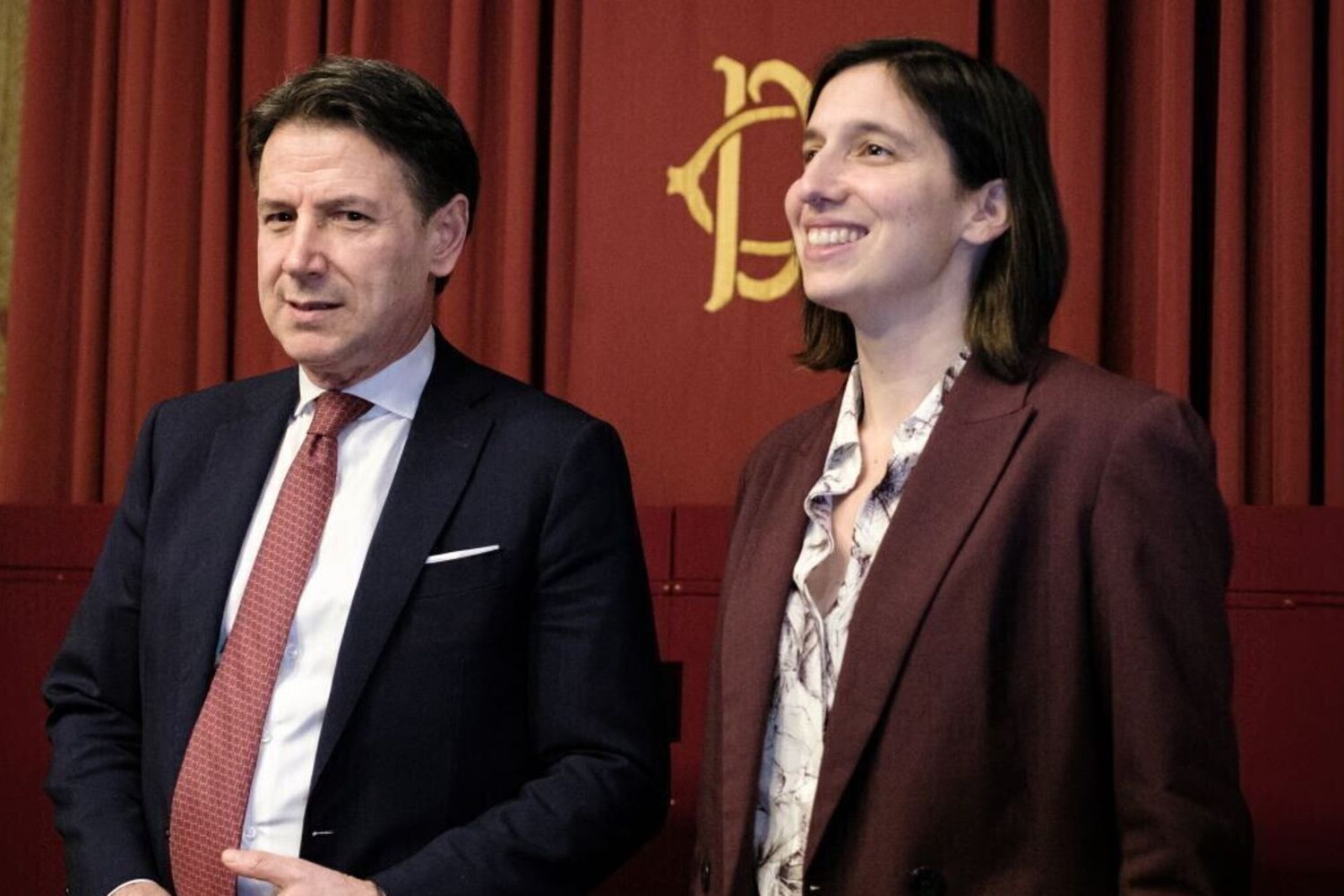 Giuseppe Conte e Elly Schlein
