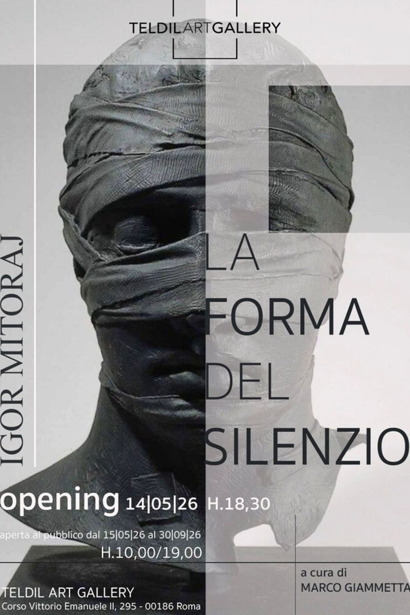 "La forma del silenzio" di Mitoraj alla Teldil Art Gallery a Roma