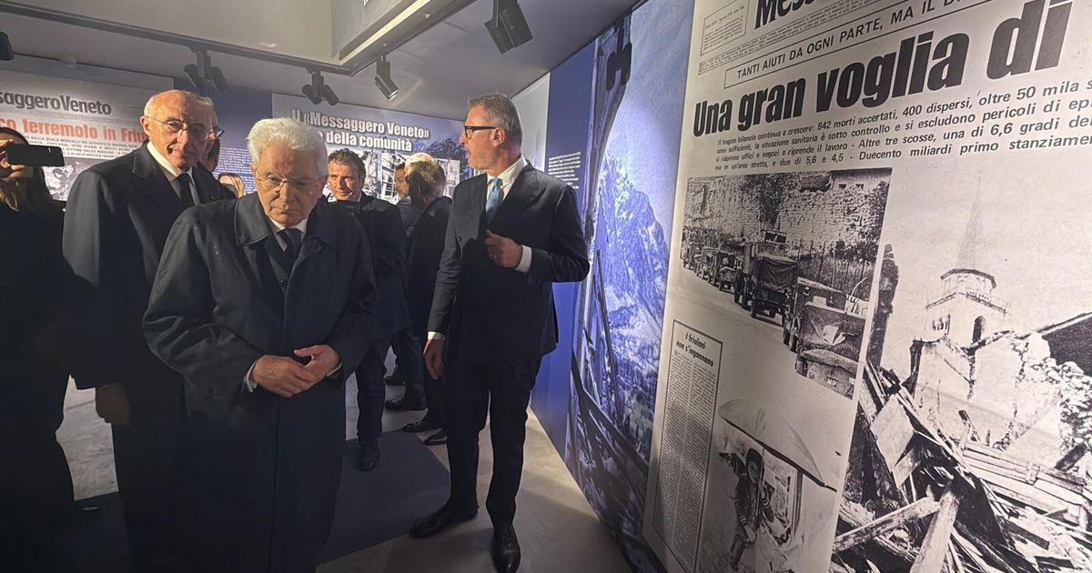 Mattarella e Meloni a Gemona alla mostra 