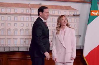 Meloni incontra il Segretario Usa Marco Rubio a Palazzo Chigi