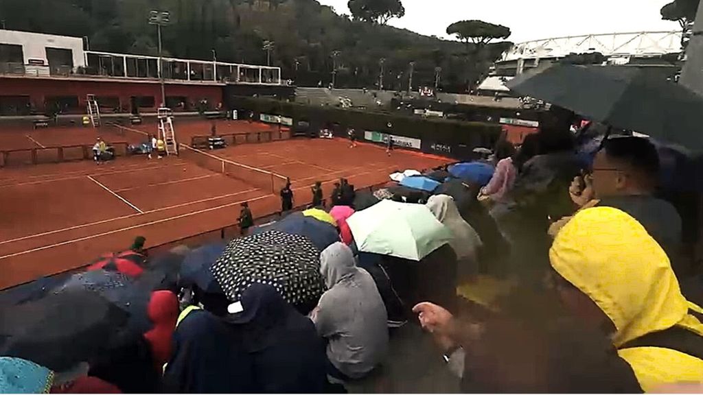 Piove agli Internazionali d'Italia