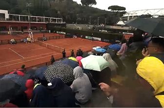 Piove agli Internazionali d'Italia