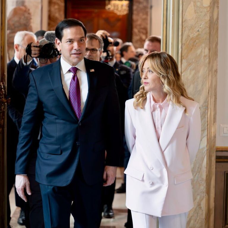Meloni e Rubio a Palazzo Chigi