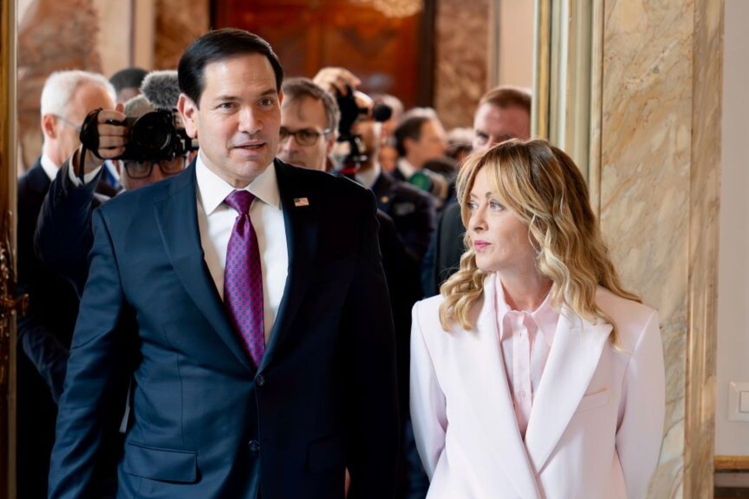 Meloni e Rubio a Palazzo Chigi