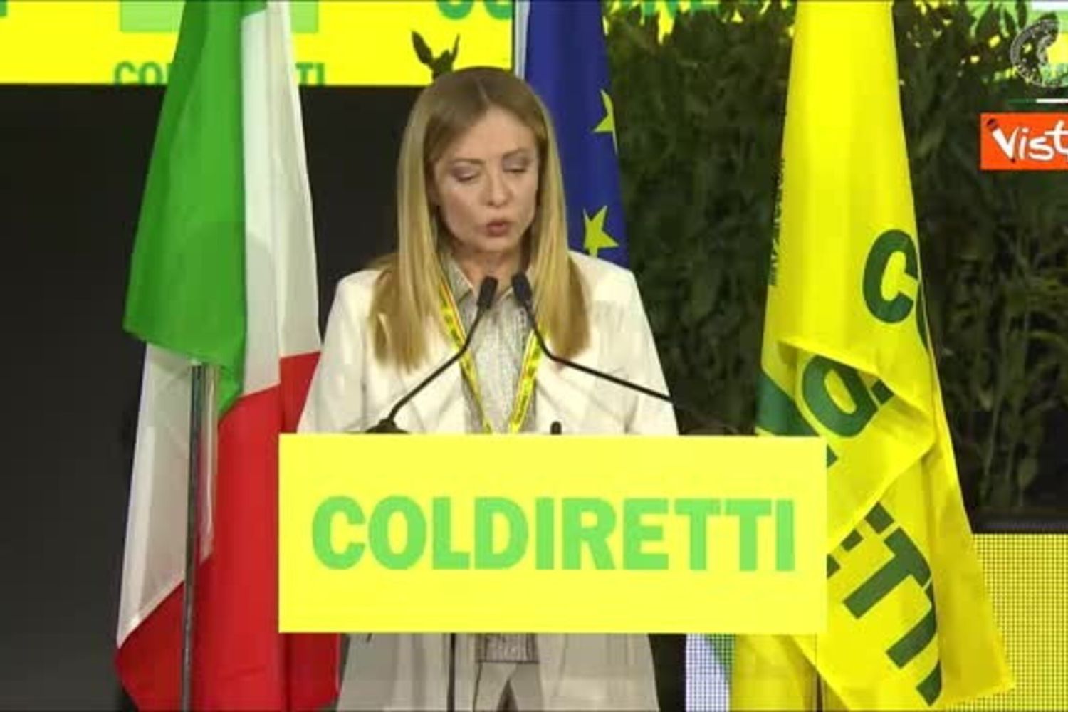 Meloni a evento Coldiretti: Attuale Europa dei burocrati lontana da quella dei padri fondatori