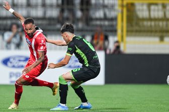 Un momento della partita Monza-Catanzaro
