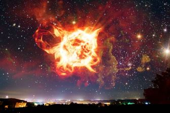 Esposione di un meteorite - immagine riprodotta al computer