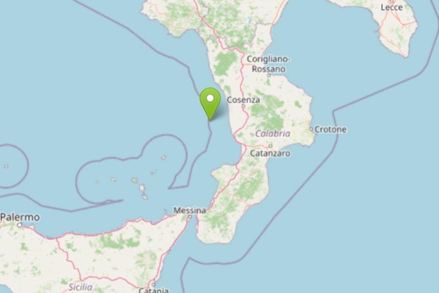 Terremoto di magnitudo 6.1 al largo della Calabria. La scossa avvertita fino a Palermo