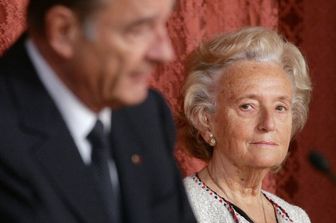 Il presidente francese Jacques Chirac e la moglie Bernadette