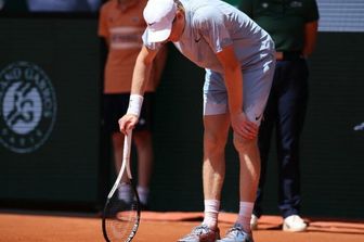 Jannik Sinner nel match contro Cerundolo al Roland Garros