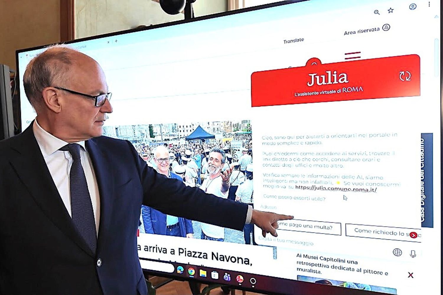 Il sindaco Roberto Gualtieri presenta Julia 2.5