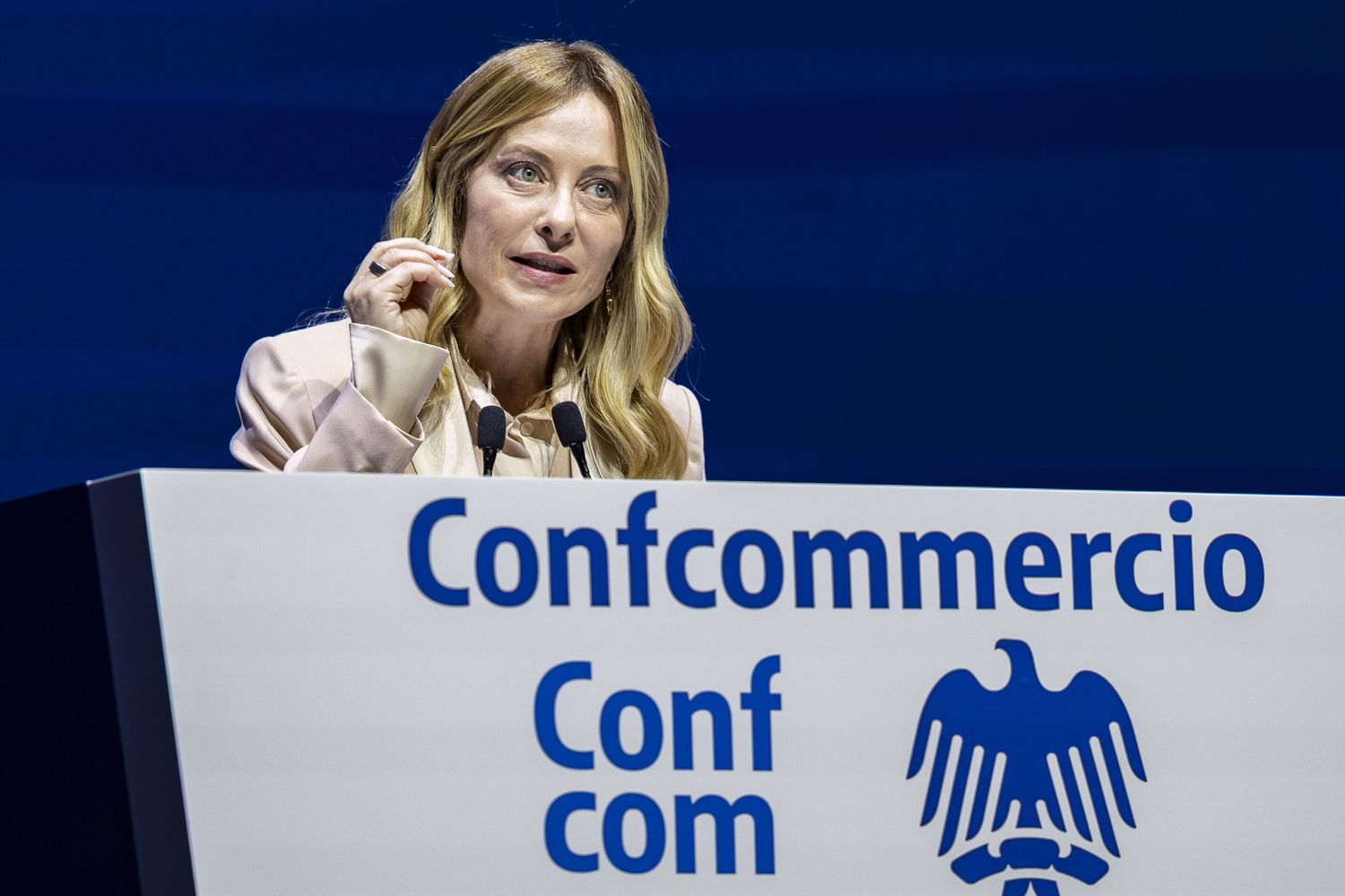 La Presidente del Consiglio, Giorgia Meloni, partecipa all’Assemblea di Confcommercio