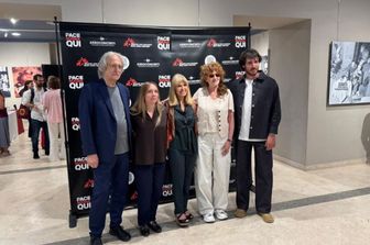 Il presidente di AssoConcerti Sconocchia, la vicepresidente di Msf Marchiò, Dory Ghezzi, Fiorella Mannoia e Pierpaolo Spollon