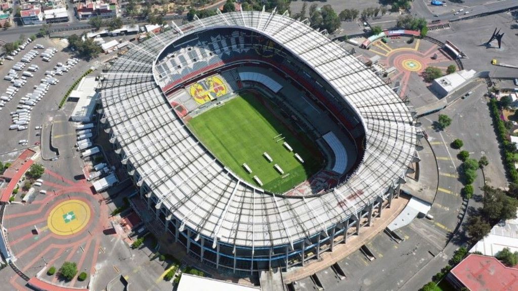 Vista aerea dello stadio Azteca di Città del Messico