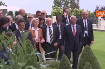 I leader Ue von der Leyen e Costa incontrano Presidente brasiliano Lula al G7 per un bilaterale