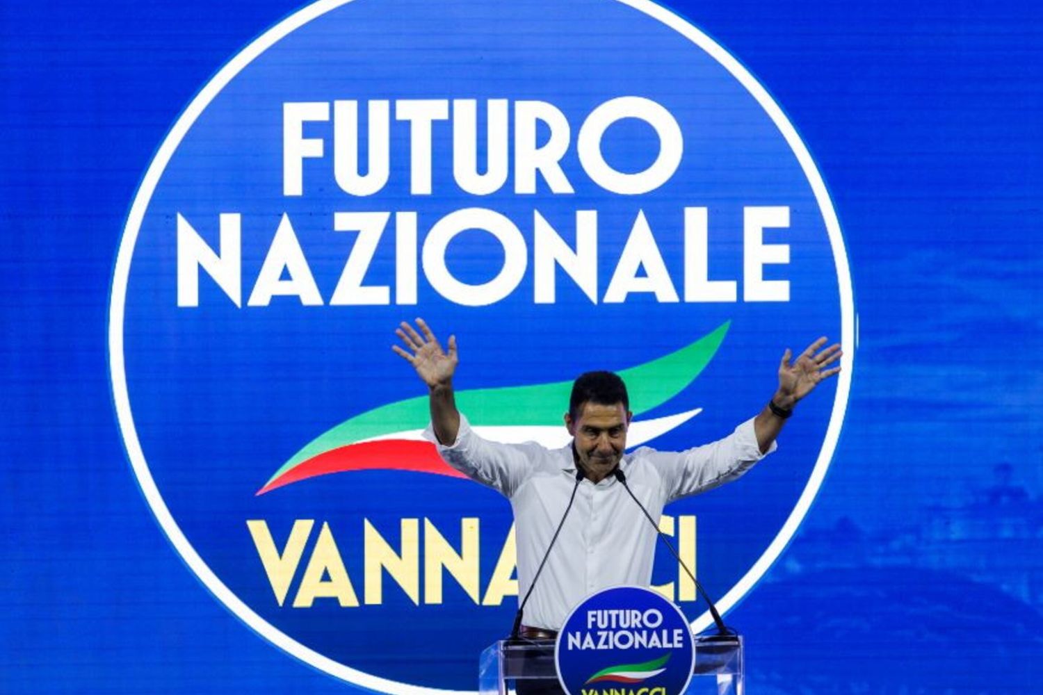 Roberto Vannacci durante la giornata conclusiva dell' Assemblea Costituente di Futuro Nazionale , Roma, 14/06/2026