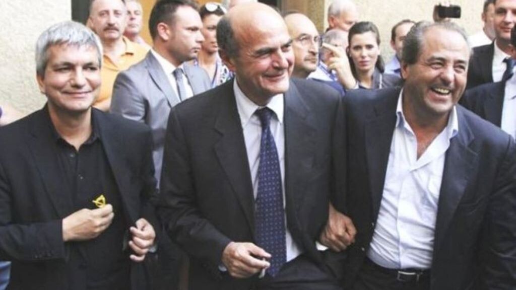Antonio Di Pietro, Pierluigi Bersani e Nichi Vendola a Vasto nel 2011