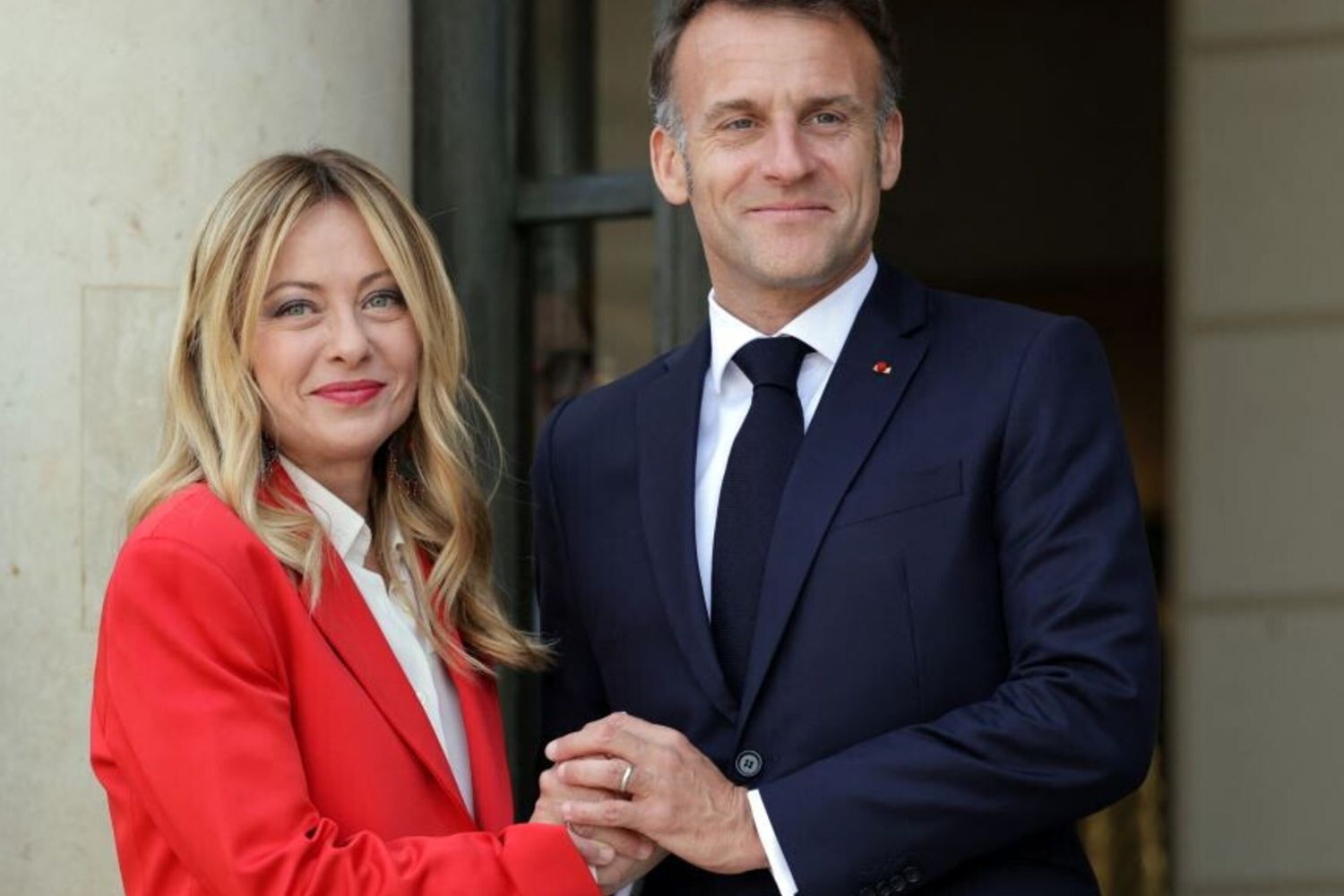 Giorgia Meloni ed Emanuel Macron