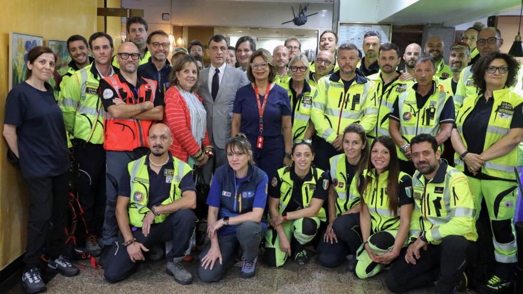 Il team italiano in Venezuela nell'ambito della missione organizzata dalla Protezione civile