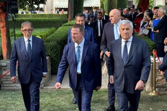 Tajani, Fertitta, la Russa, Crosetto e Salvini a Villa Taverna - 2 luglio 2026