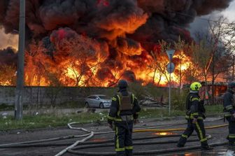 Missili russi su Kiev – immagine del 16 aprile 2026