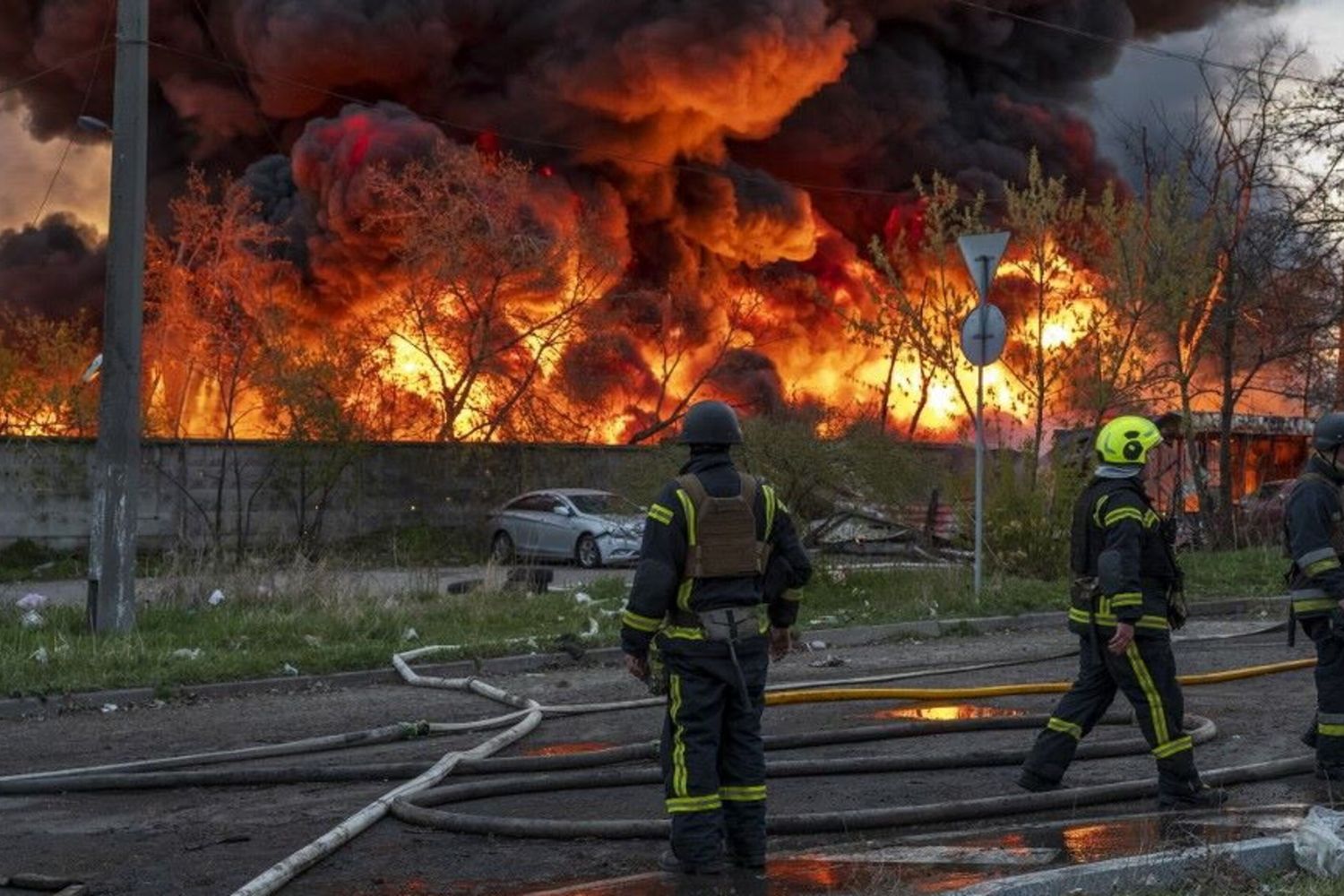 Missili russi su Kiev – immagine del 16 aprile 2026