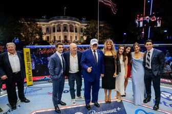 Donald Trump all'incontro di MMA