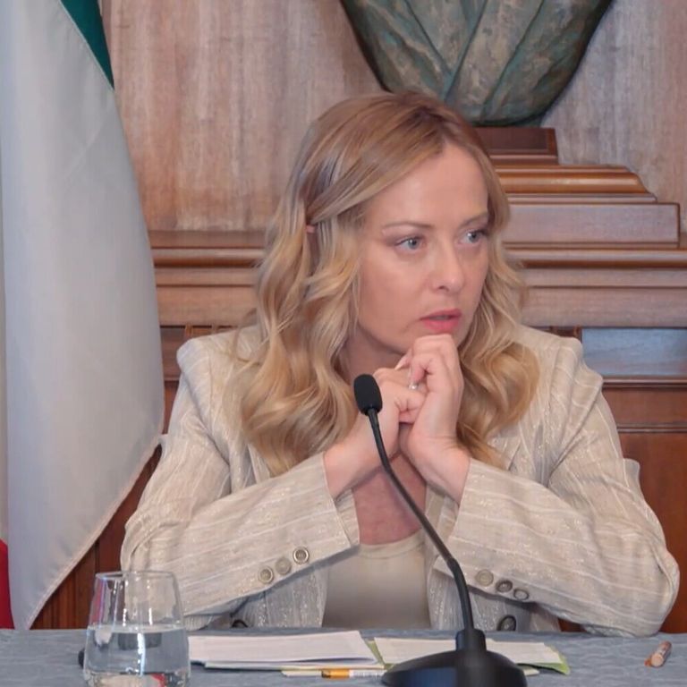 La premier Giorgia Meloni al Comitato provinciale per l'ordine e la sicurezza pubblica a Palermo