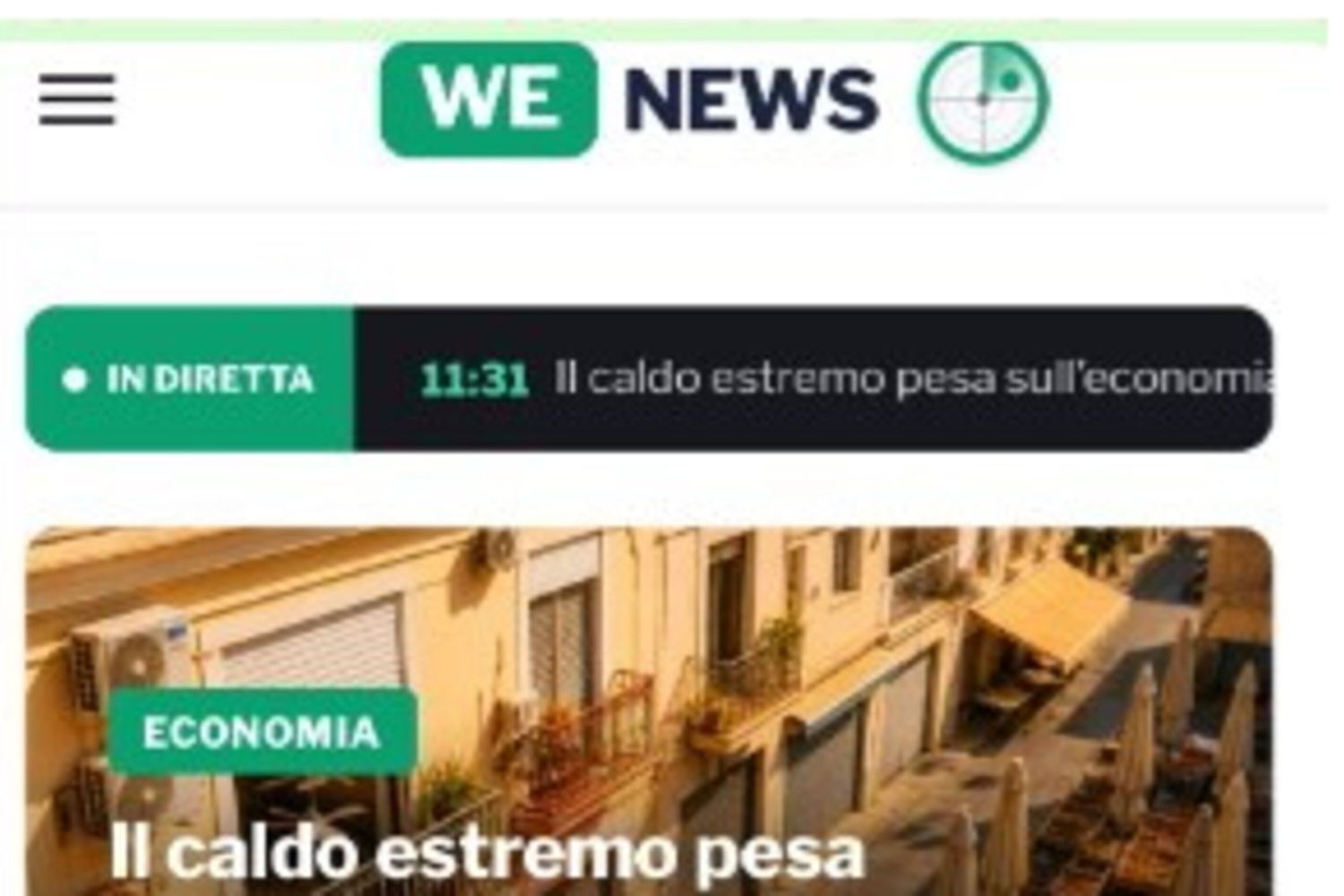 Home page di We-News
