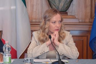 La premier Giorgia Meloni al Comitato provinciale per l'ordine e la sicurezza pubblica a Palermo