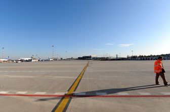 La pista dell'aeroporto di Malpensa