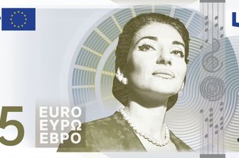 La banconota da 5 euro con Maria Callas