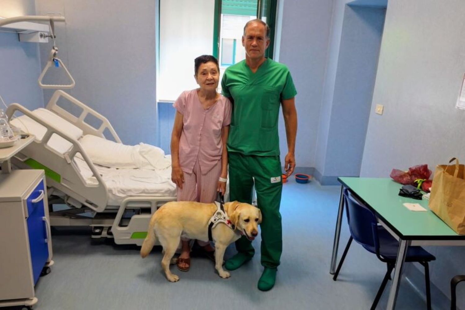 La donna operata con il suo cane