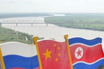 Veduta del ponte ferroviario tra Russia e Corea del Nord