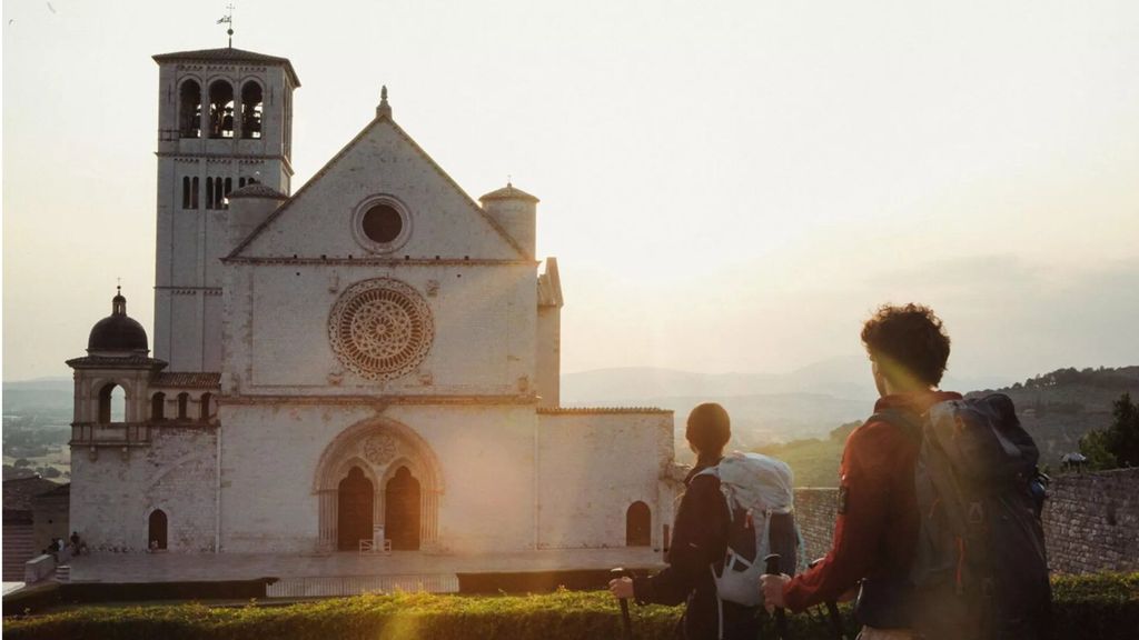 La chiesa di San Francesco ad Assisi, una delle tappe del cammino