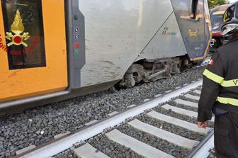 Il treno deragliato a Montelibretti
