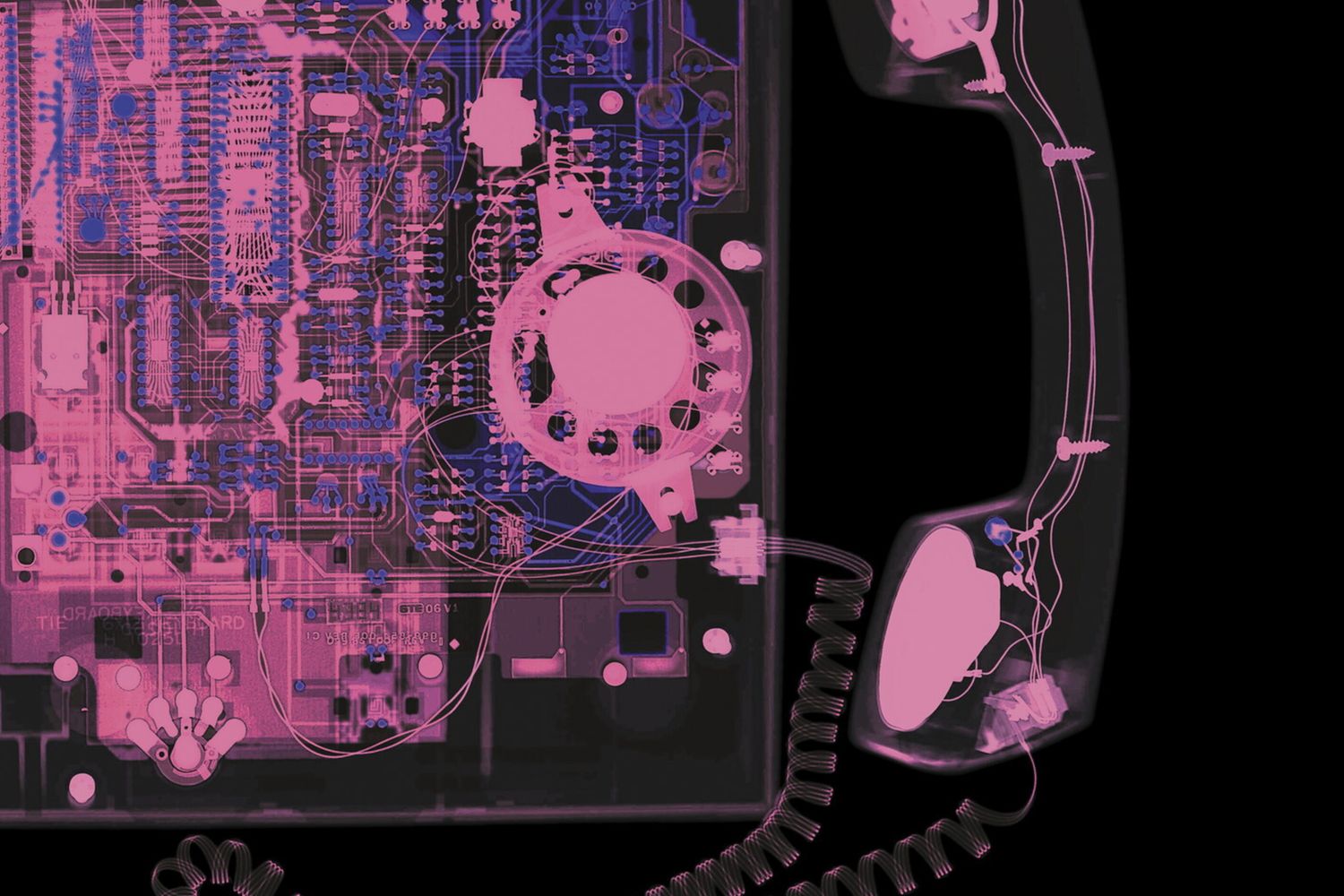 Cornetta telefonica ai raggi X