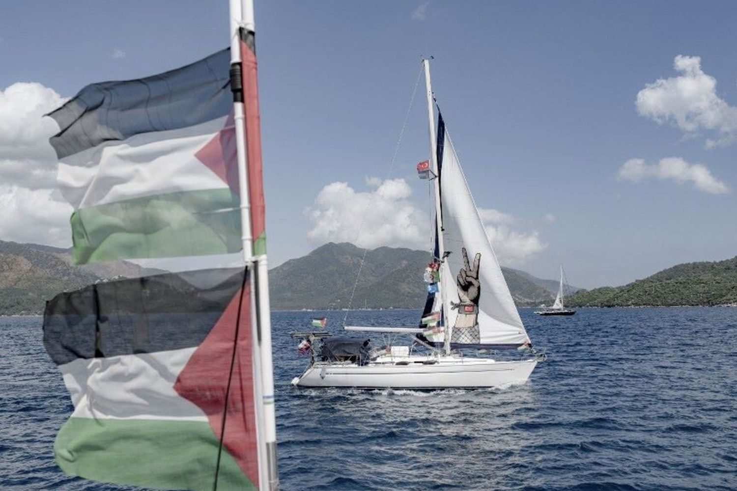 Un'imbarcazione della Global Sumud Flotilla