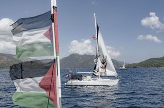 Un'imbarcazione della Global Sumud Flotilla