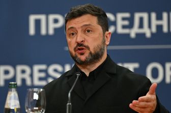 Il presidente ucraino Volodymyr Zelensky a Belgrado