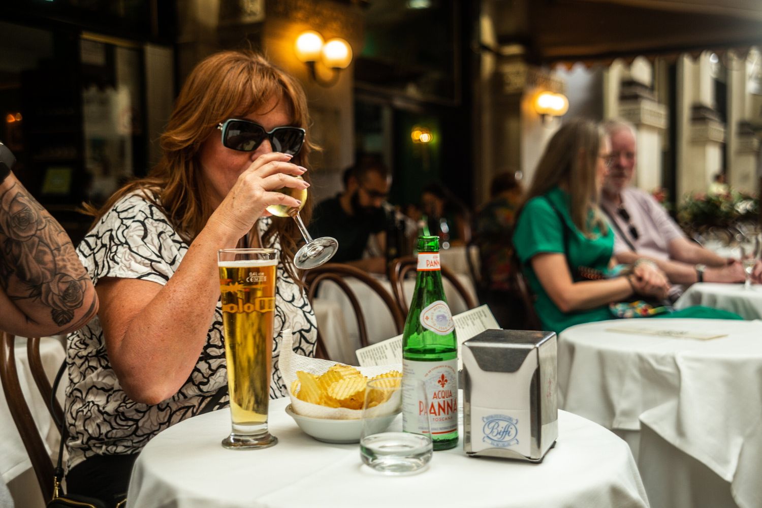 Turisti al ristorante