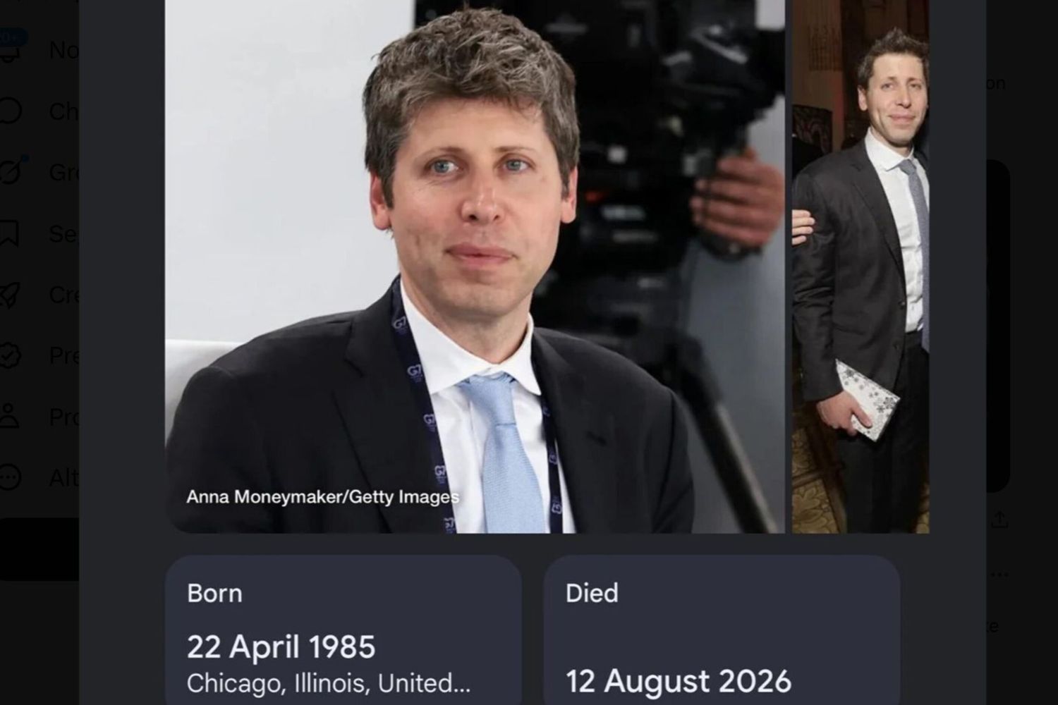 La falsa notizia della morte di Sam Altman