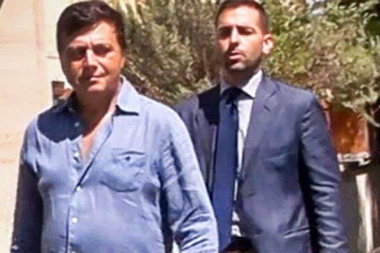 Valter Lavitola al momento dell'arresto