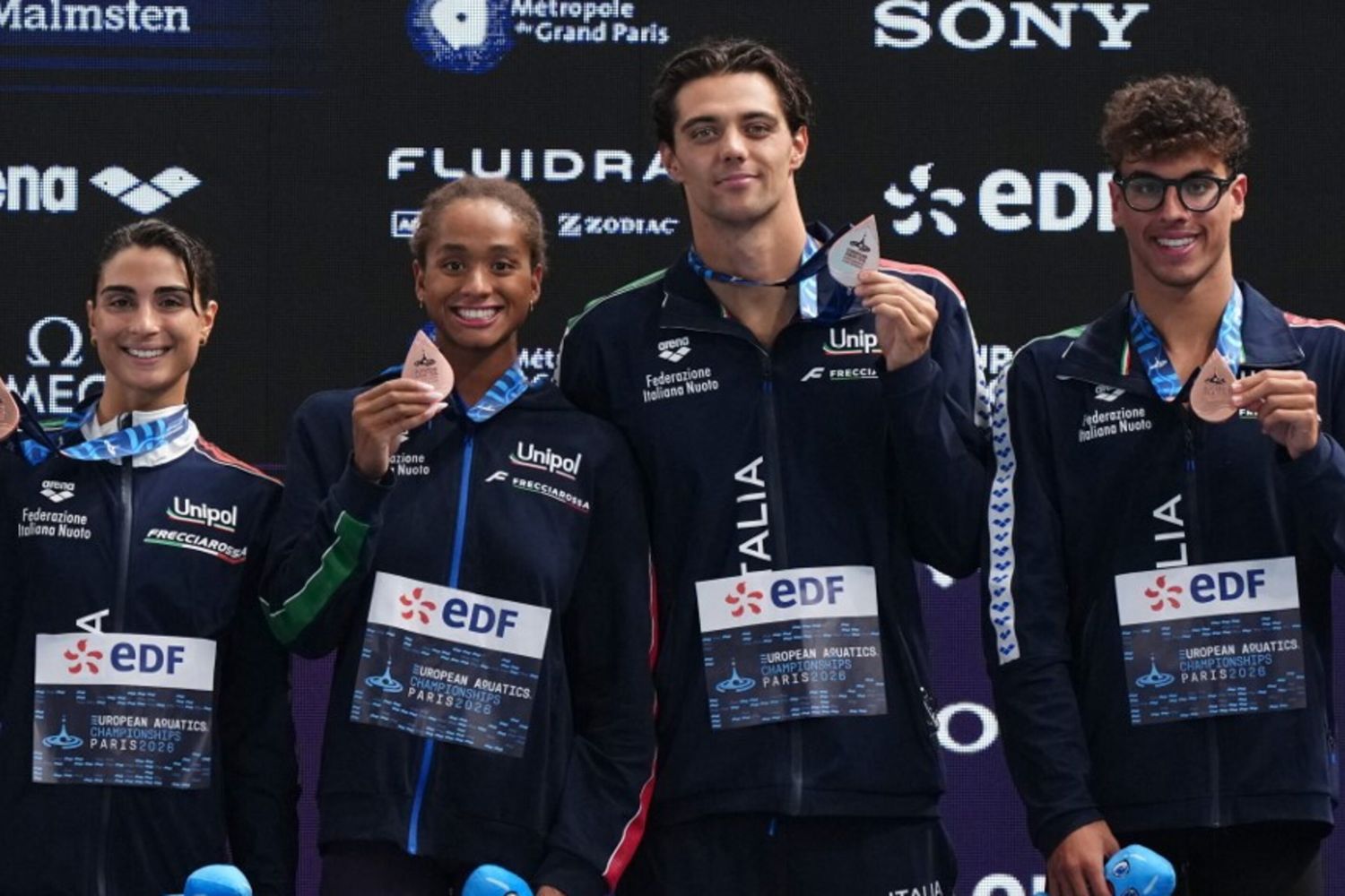 Europei, bronzo dell'Italia nella 4x100 stile libero mista