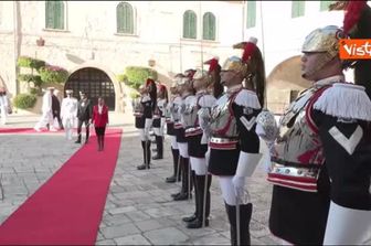 Mattarella al Castello aragonese a Taranto in occasione dell'apertura dei Giochi del Mediterraneo