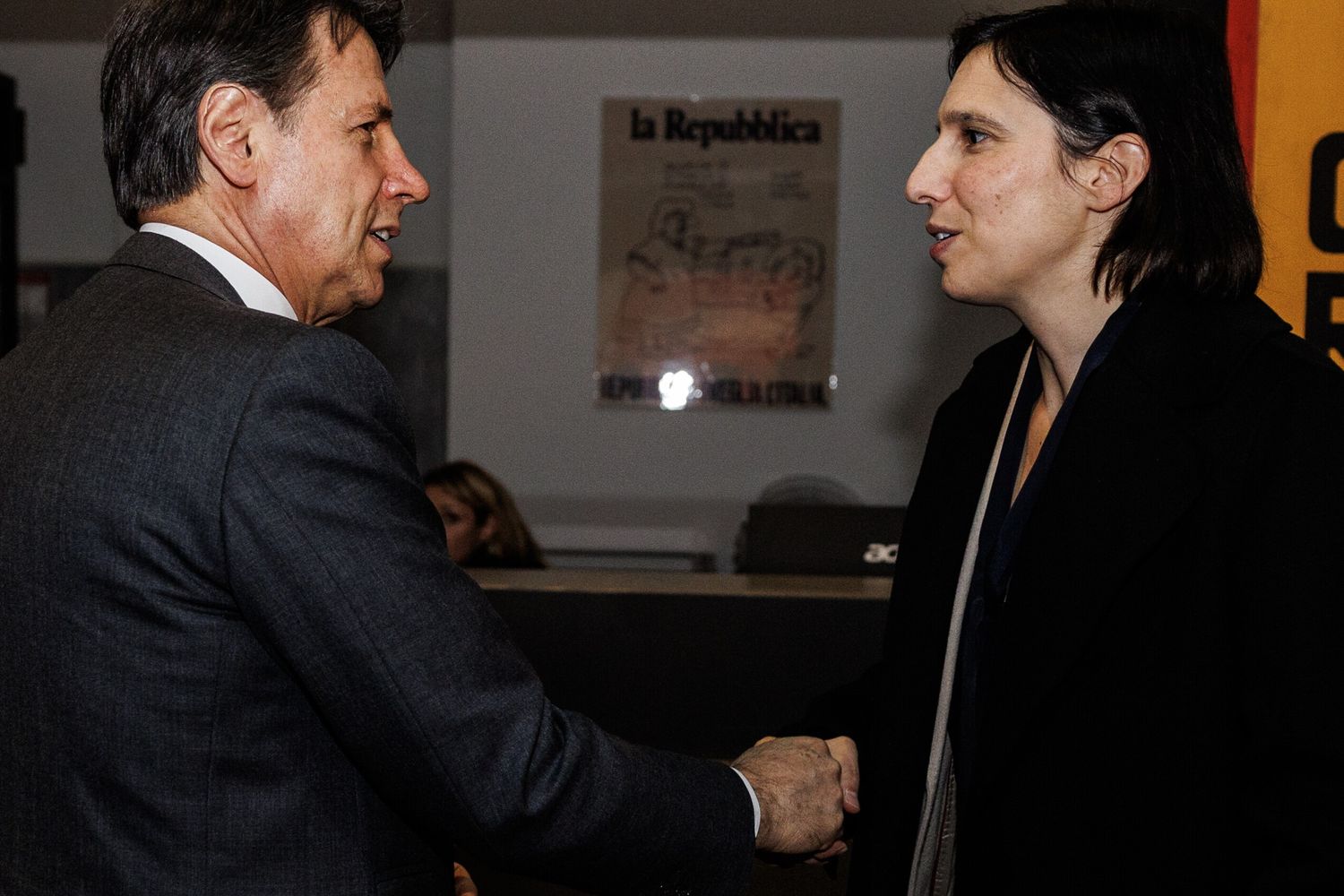Giuseppe Conte e  Elly Schlein