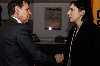 Giuseppe Conte e  Elly Schlein